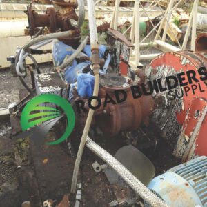 Rusty pump unit with peeling paint