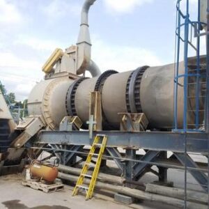 Industrial machinery with large rotating drum.