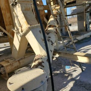 Industrial machinery with rusted metal parts.