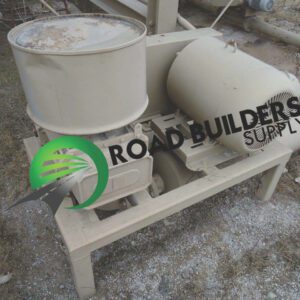 Beige industrial motor and hopper on frame