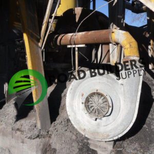 Industrial machinery with pipes and fan component.