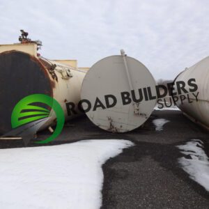 Industrial tanks with "Road Builders Supply" logo.