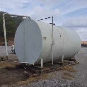 Large outdoor industrial storage tank on ground.