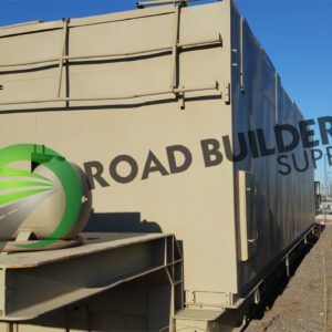 Tan industrial equipment with company logo.