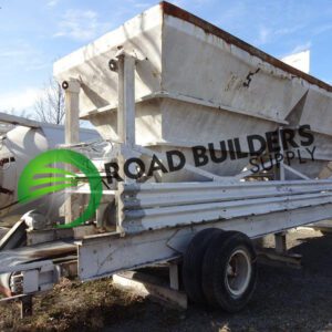Portable industrial hopper on a trailer.