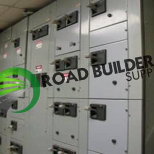 Electrical panels with Road Builders Supply logo.