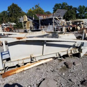 White aggregate hopper with surface rust