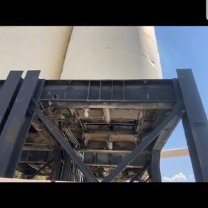 Industrial structure with blue sky background.