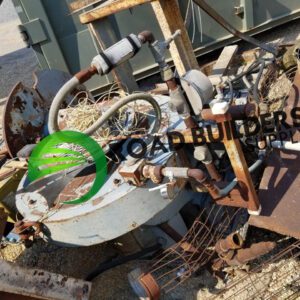 Industrial machinery parts with Road Builders logo.