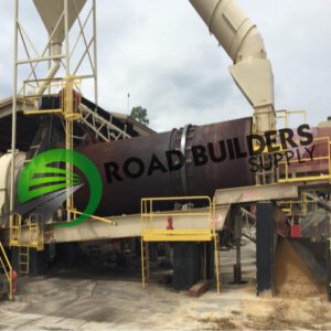 Road construction machinery with Road Builders logo.