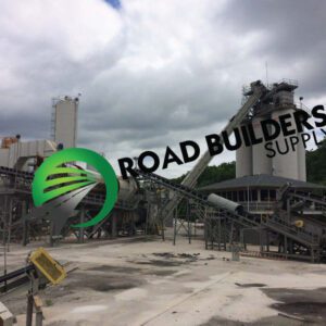 Concrete batching plant under cloudy sky