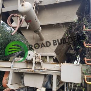 Road construction equipment with company logo.