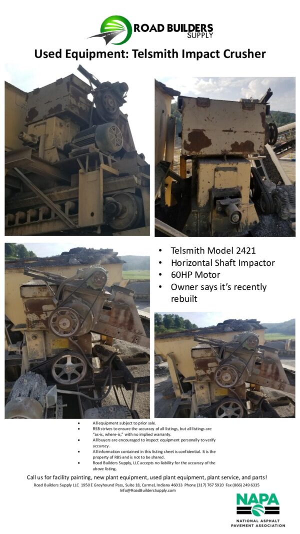 CHR016 Telsmith USED IMPACT CRUSHER