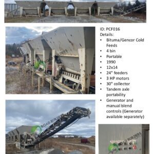 Bituma/Gencor portable cold feed bin brochure.