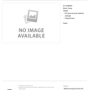 No image available, pump metering package document.