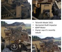 Used Telsmith impact crusher for sale poster.